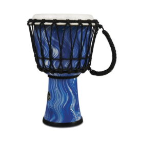 LP World 7-inch Rope Tuned Djembe - Blue Marble - Image 4