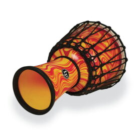 LP World 7-inch Rope Tuned Djembe - Orange Marble - Image 3