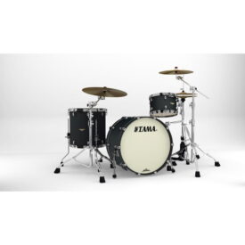 Tama 22" Starclassic Maple 3-Piece Shell Pack - Flat Black with Black Nickel Hardware