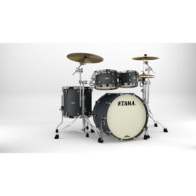 Tama 22" Starclassic Maple 4-Piece Shell Pack - Flat Black with Black Nickel Hardware