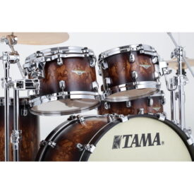 Tama 22" Starclassic Maple 4-Piece Shell Pack - Molten Satin Brown Burst with Chrome Hardware - Image 3