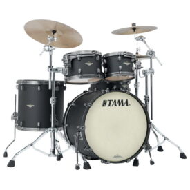 Tama 22" Starclassic Maple 4-Piece Shell Pack - Flat Black with Smoked Black Nickel Hardware