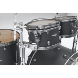 Tama 22" Starclassic Maple 4-Piece Shell Pack - Flat Black with Smoked Black Nickel Hardware - Image 3
