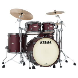 Tama 22" Starclassic Maple 4-Piece Shell Pack - Flat Burgundy Metallic with Smoked Black Nickel Hardware