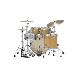 Tama 22" Starclassic Maple 4-Piece Shell Pack - Gloss Natural Movingui with Chrome Hardware - Image 3