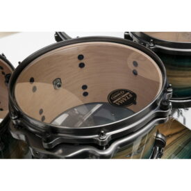 Tama 22" Starclassic Maple 4-Piece Shell Pack - Emerald Pacific Walnut Burst with Smoked Black Nickel Hardware - Image 3