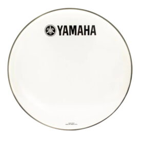 26" White Yamaha Classic Logo Remo Powerstroke P3 Bass Drum Head