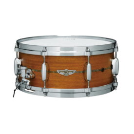 Tama 14" x 6" STAR Solid Mahogany Snare Drum - Oiled Natural Mahogay (Wood Inlay Outside)