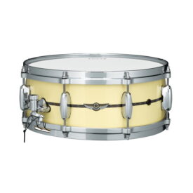Tama 14" x 5.5" STAR Maple Snare Drum - Antique White (Wood Inlay Outside and Inside)