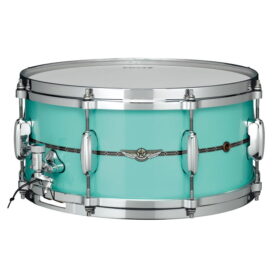 Tama 14" x 5.5" STAR Maple Snare Drum - Grand Aqua Blue (Wood Inlay Outside and Inside)
