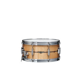 Tama 14" x 6.5" STAR Maple Snare Drum - Gloss Natural Curly Maple (Wood Inlay Outside and Inside)