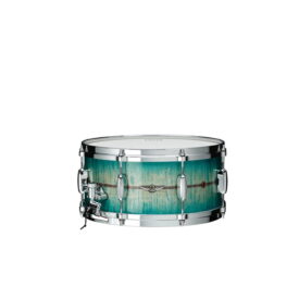 Tama 14" x 6.5" STAR Maple Snare Drum - Emerald Sea Curly Maple Burst (Wood Inlay Outside)