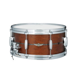 Tama 14" x 6.5" STAR Maple Snare Drum - Satin Antique Brown (Wood Inlay Outside)