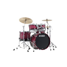 Tama 22" Starclassic Walnut/Birch 4-Piece Shell Pack - Molten Dark Raspberry Fade